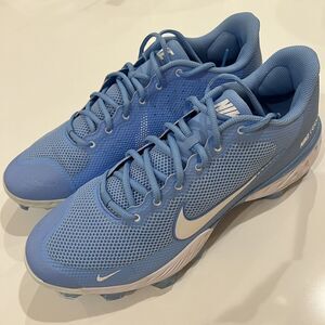 Men Nike Alpha Huarache Elite 3 MCS Baseball Cleat Sky Blue UNC CZ4453-401 Sz 14
